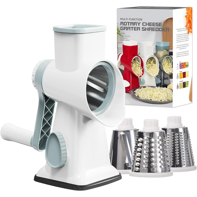 Râpe à Fromage et Légumes 3 en 1 – Coupe-Légumes Manuel Multifonction